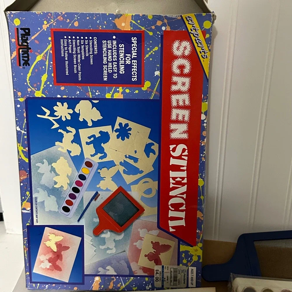 Playtime Artparts Screen Stencil & Up-Periscope Vintage‎ Toy Set Kids Multicolor